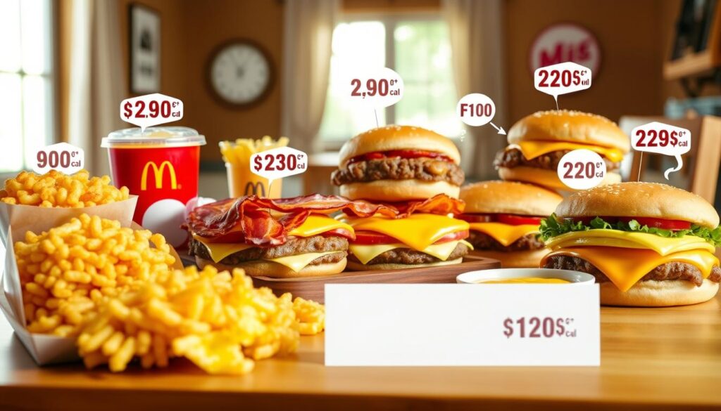 McDonald's breakfast menu calorie guide