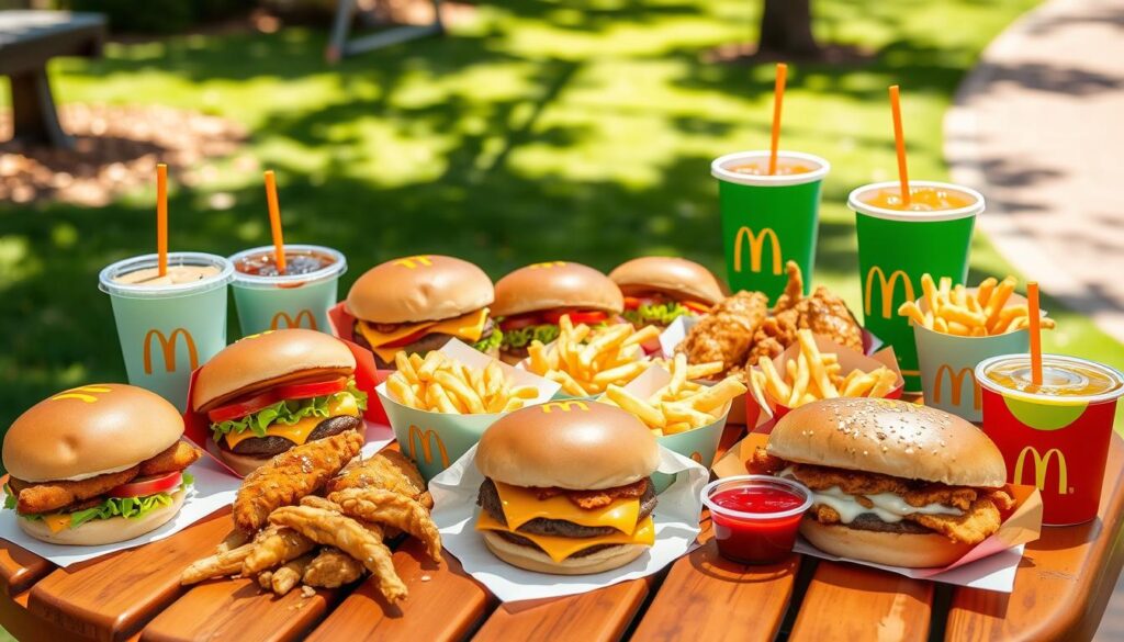 McDonald's lunch selections