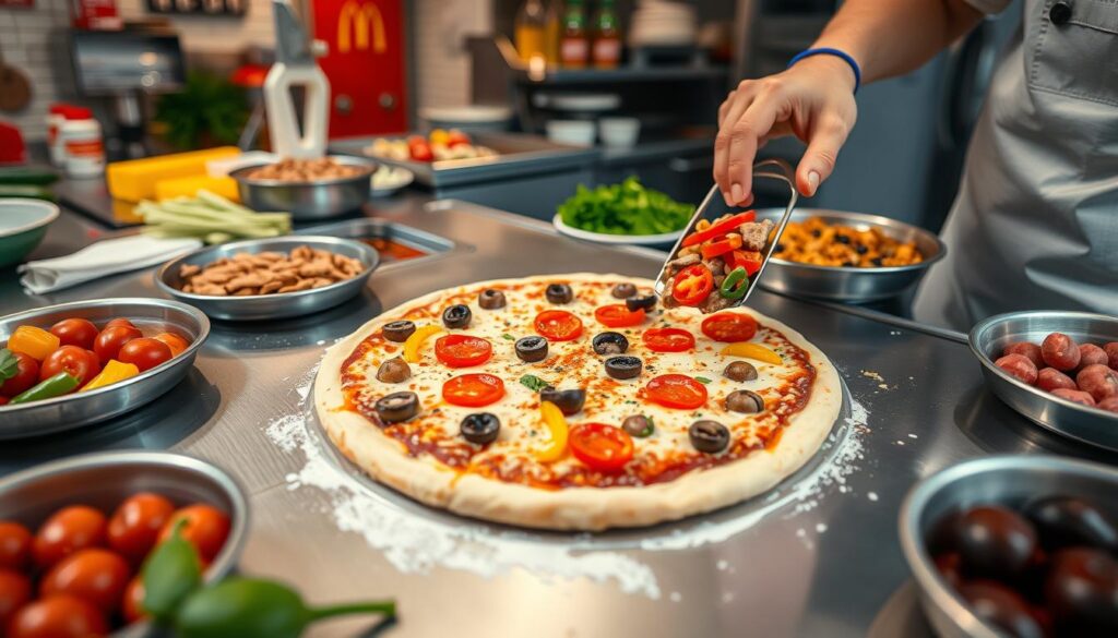 McDonald's pizza customization