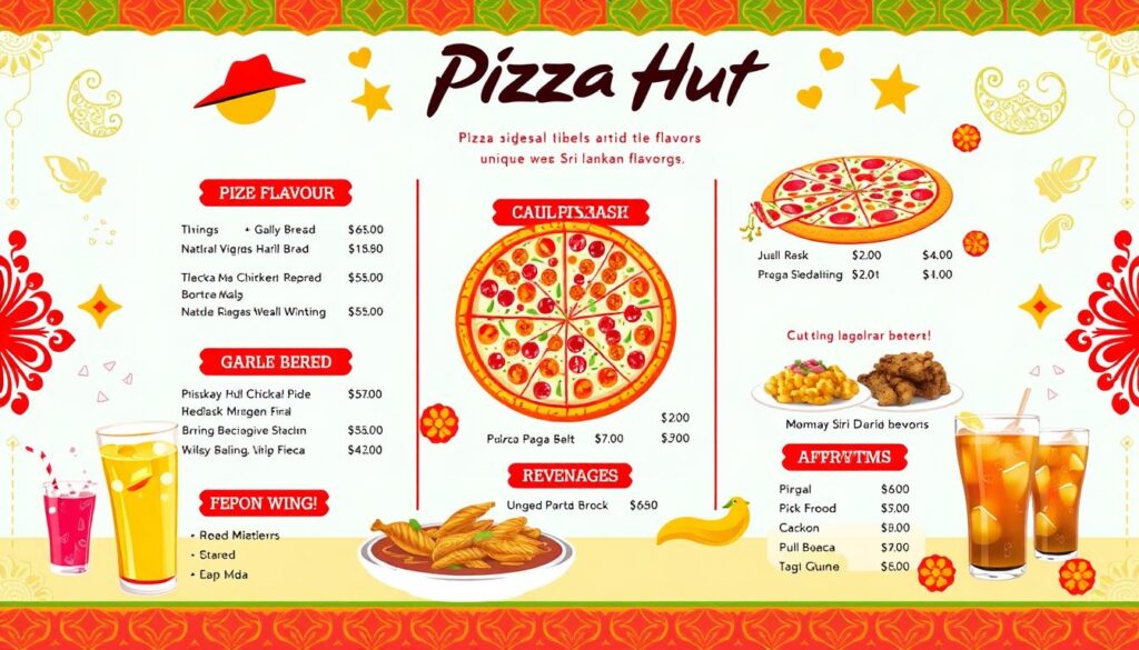 Pizza Hut menu card Sri Lanka