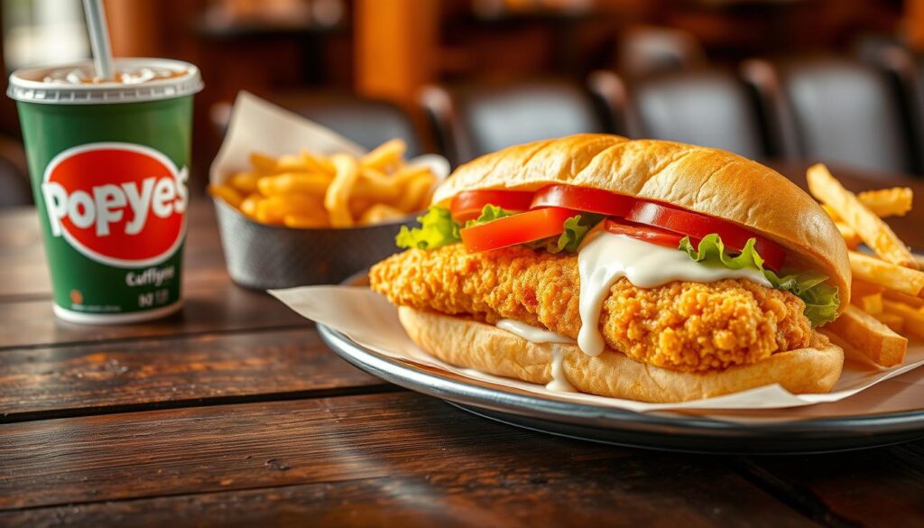 Popeyes fish sandwich menu