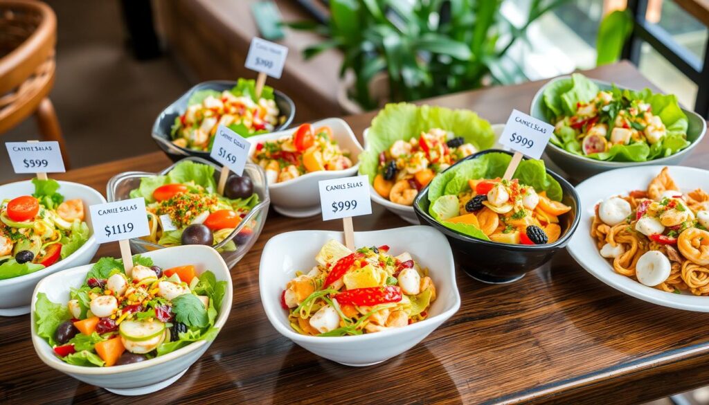 Price Range of Popular Salads