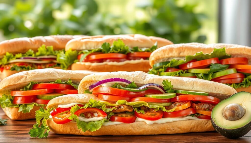 Subway vegetarian subs