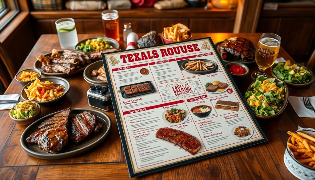 Texas Roadhouse menu with calories