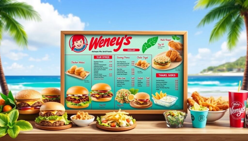 Wendy's menu with prices