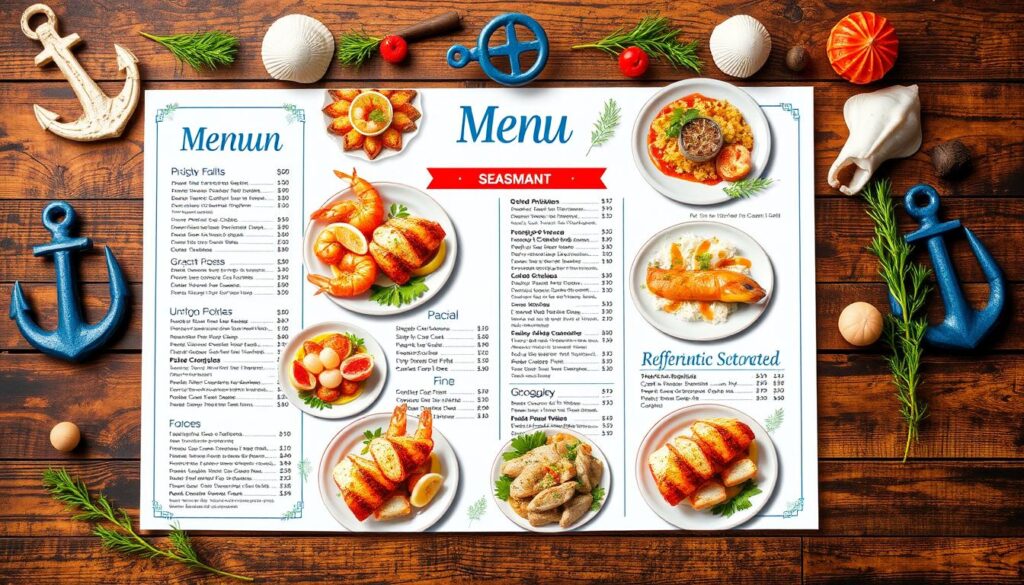 affordable seafood restaurant menu