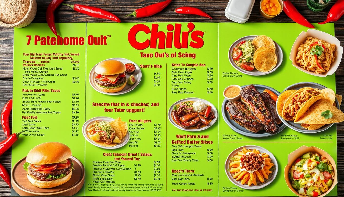 Chili's Take Out Menu With Prices