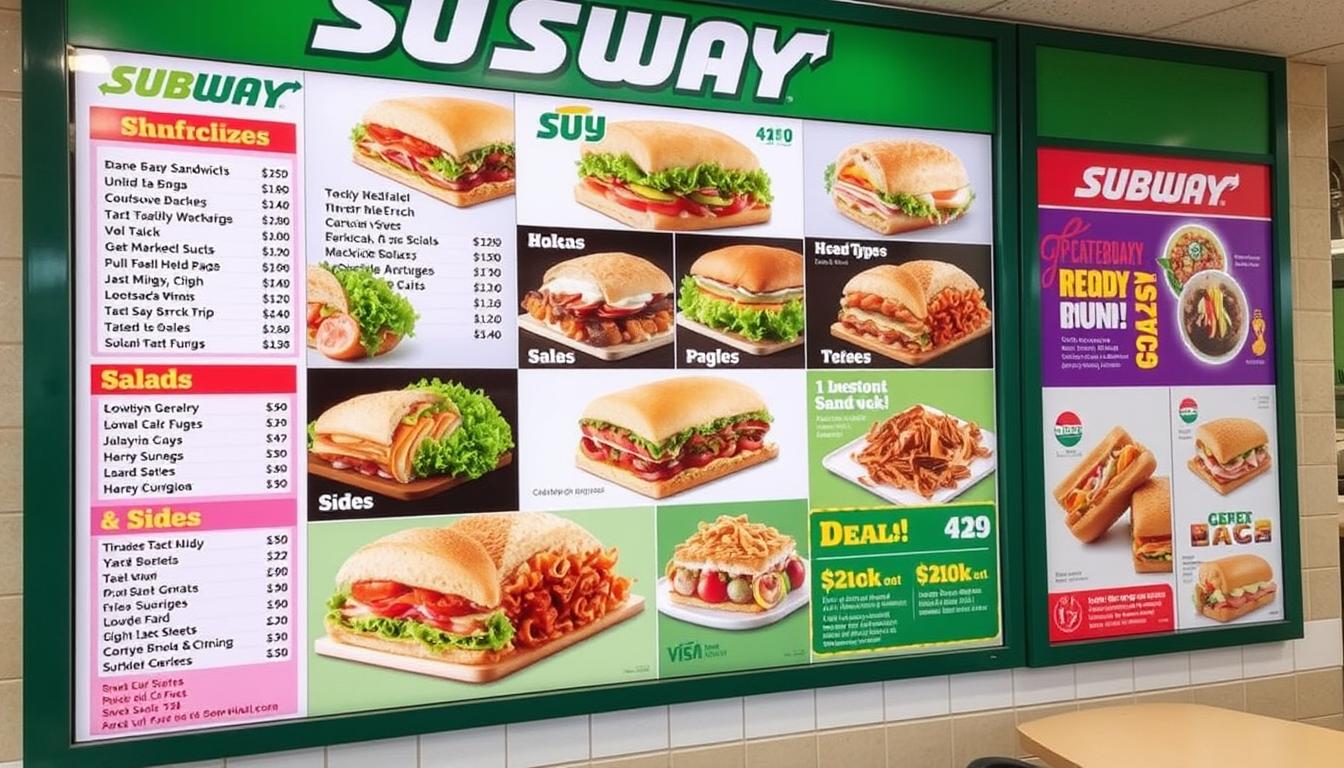 Subway El Paso Menu With Prices