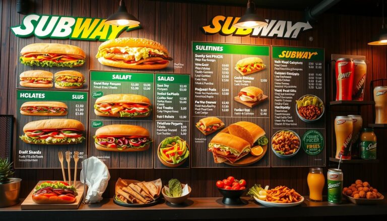 Subway Food Menu With Prices