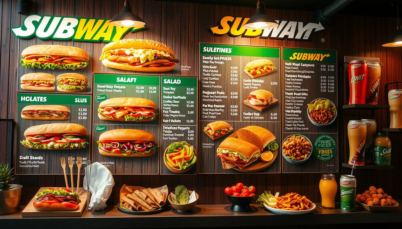 Subway Food Menu With Prices